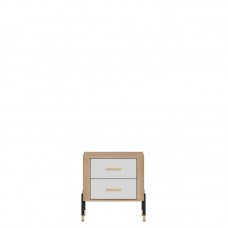 Naktskapīts DANTE DT21, Ozols cremona/Balts matēts/Zelts